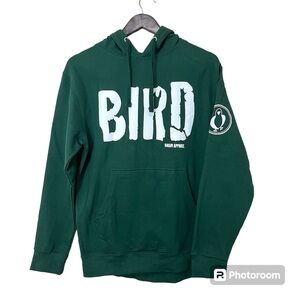 Bird Brain Green Hooded Sweatshirt Unisex Small